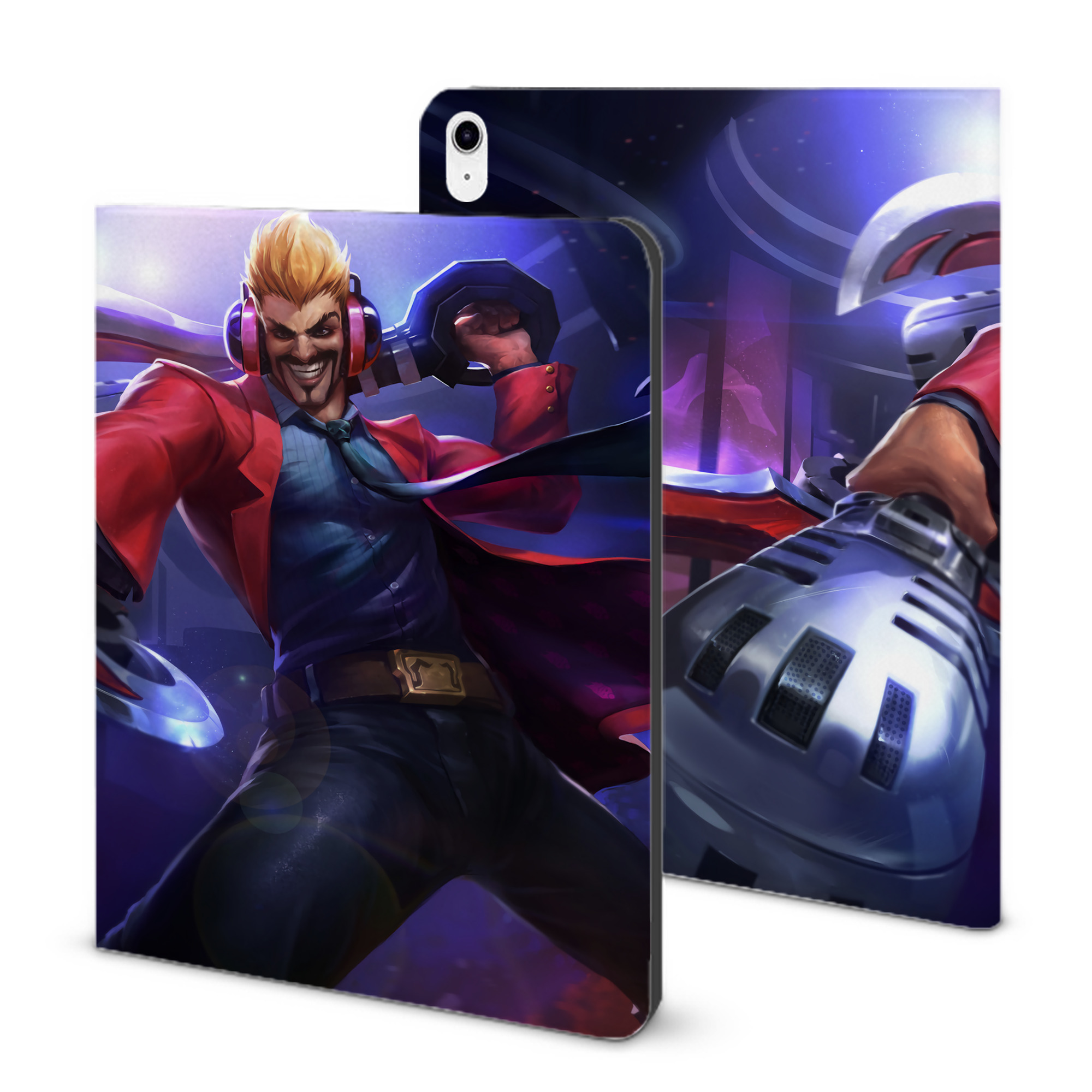 （画像用） リーグ・オブ・レジェンド League of Legends LOL IPad ケース ブック型 PUレザー TPU 耐衝撃 軽量 薄型 ペン収納なし 全面保護 IPad 各モデル対応